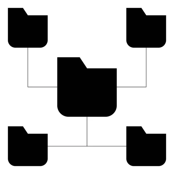 Значок сетевых папок — стоковый вектор