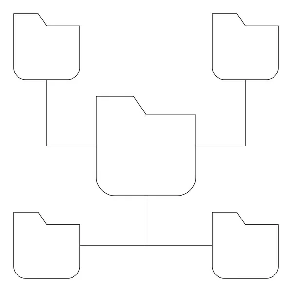 Папки піктограму мережі — стоковий вектор