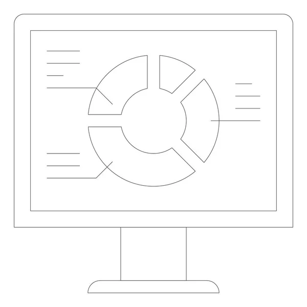 컴퓨터 모니터 아이콘 — 스톡 벡터