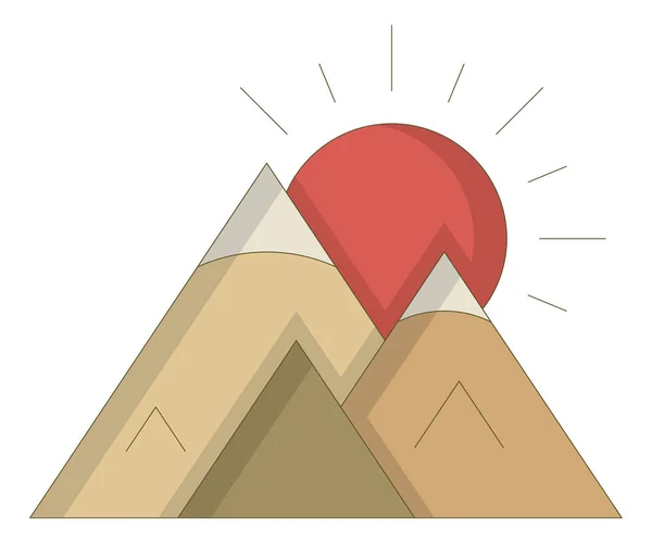 Montañas icono web — Vector de stock