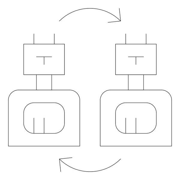 Rebot data exchange icon — стоковый вектор