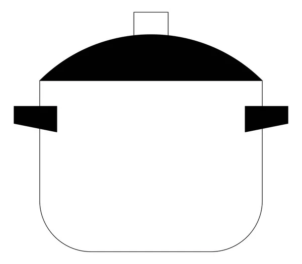 Stewpan avec icône de poignées — Image vectorielle