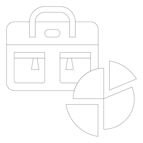 Caso icono plano — Vector de stock