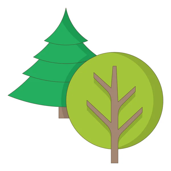 Simple trees icon — Stock Vector