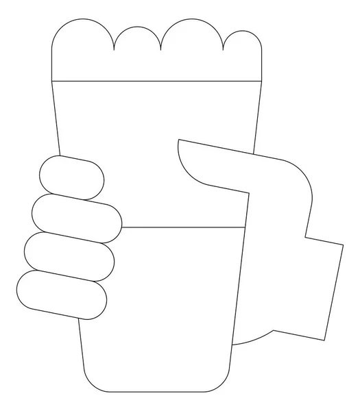 Diseño de la cerveza en icono de la mano — Vector de stock