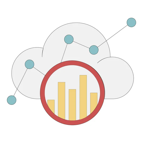 Almacenamiento de datos en nube — Vector de stock