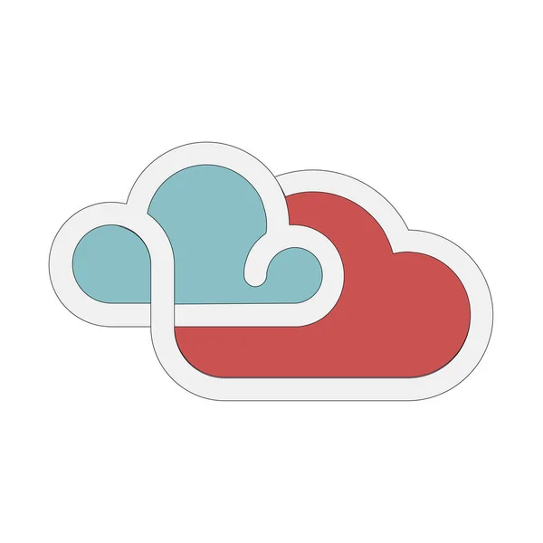 Archiviazione dati cloud — Vettoriale Stock