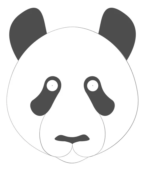 Panda-Maulkorb-Symbol — Stockvektor