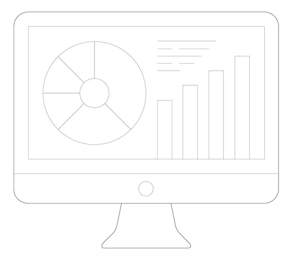 Företagsöversikt över monitorn — Stock vektor