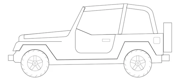 Web-Ikone Jeep — Stockvektor