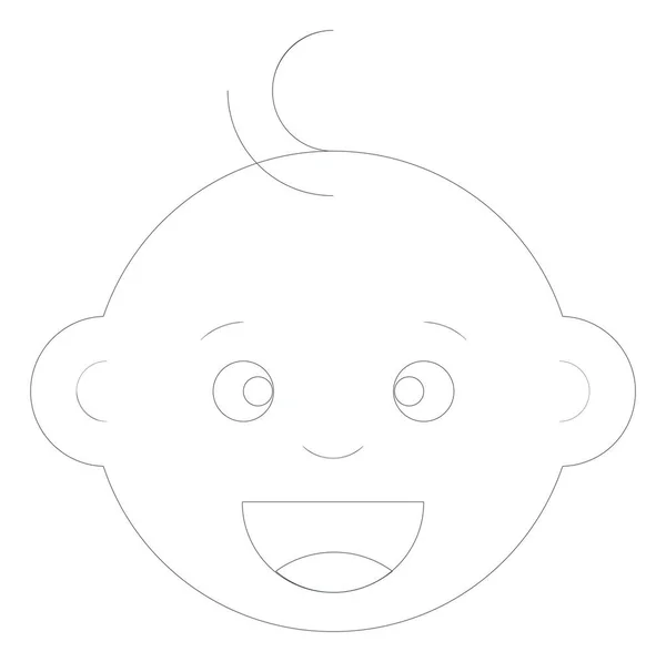 Baby gezicht pictogram — Stockvector