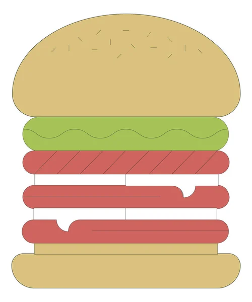 快餐汉堡图标 — 图库矢量图片