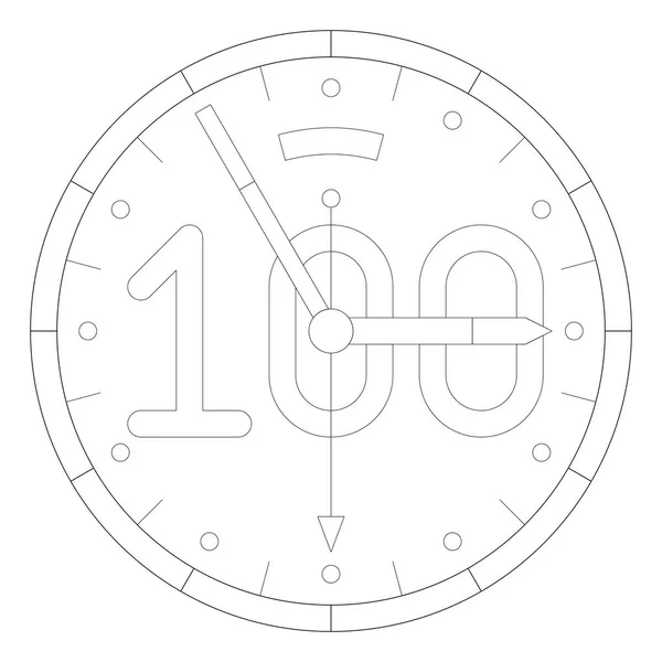 Horloge icône web — Image vectorielle