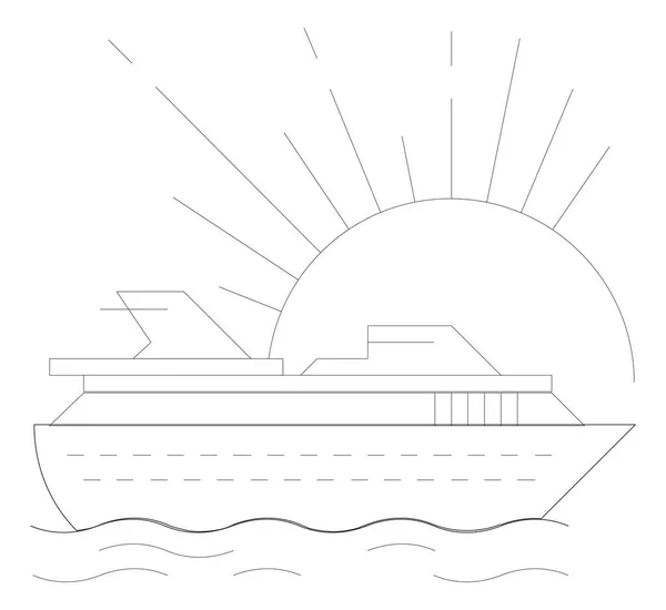 Cruise ship icon — Stock Vector