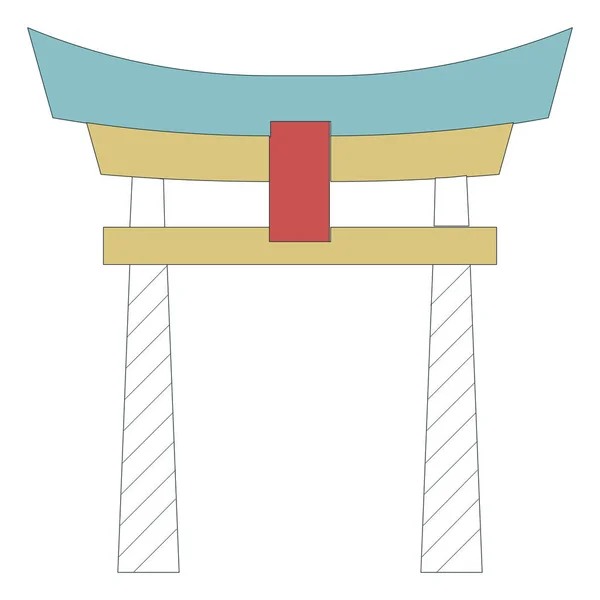 Torii icono de la puerta — Archivo Imágenes Vectoriales