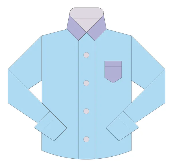 Camisa de manga larga para hombre — Vector de stock