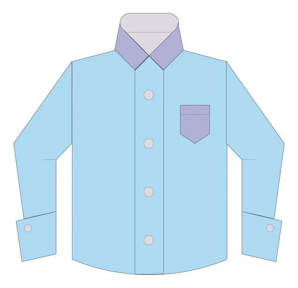 Camisa de manga larga para hombre — Vector de stock