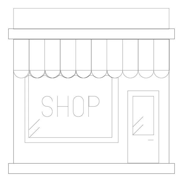 Shop building icon — Stock Vector