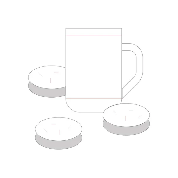 Taza con latte icono — Vector de stock