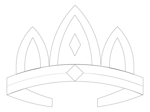 Kronan platt ikon — Stock vektor