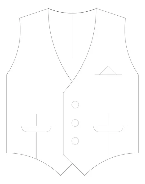 Waistcoat illustration isolerade — Stock vektor