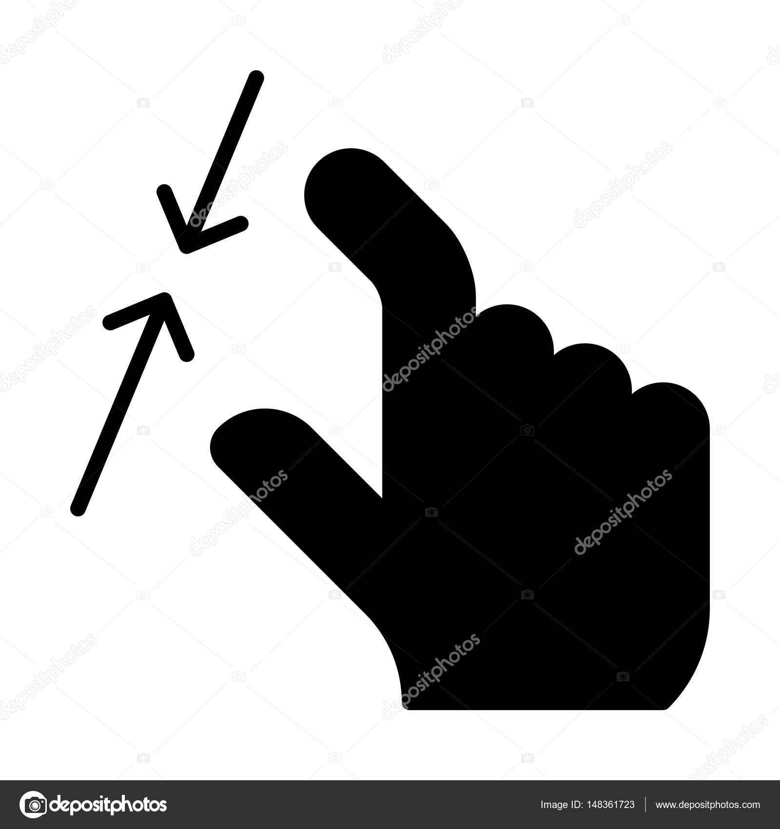 Hand pinch zoom in gesture icon Stock Vector Image by ©everydaytemplate