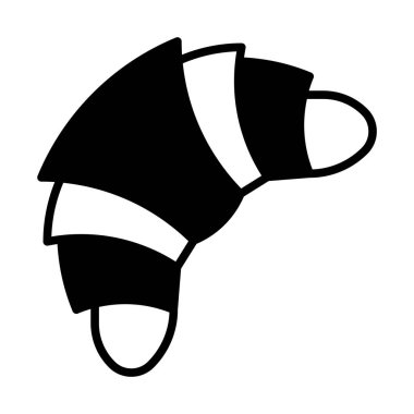 İzole kruvasan simgesi