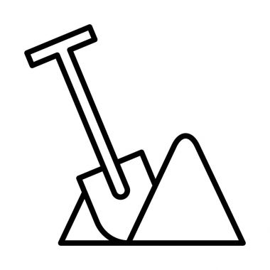 Shovel icon illustration clipart