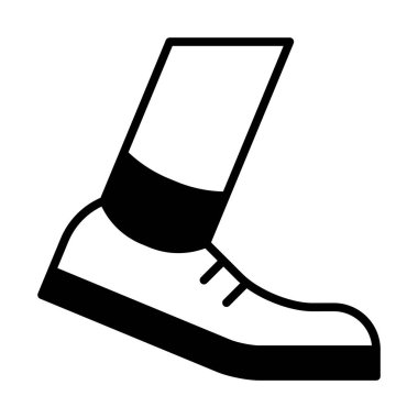 siluet bacak spor ayakkabı ile