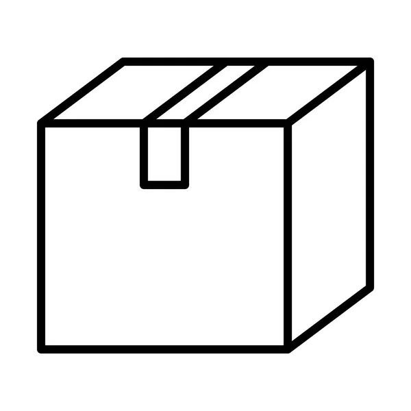 Caja de cartón aislada — Vector de stock