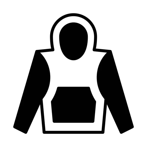 Symbolbild Kapuzenpulli — Stockvektor