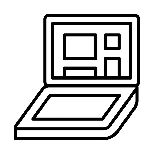 Illustration mit Laptop-Symbol — Stockvektor