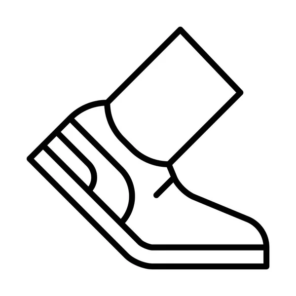 Silueta pierna con zapatillas — Vector de stock