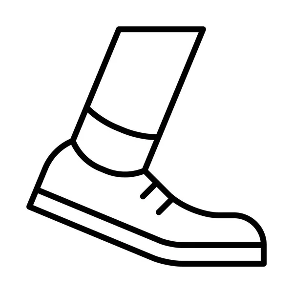 Silueta pierna con zapatillas — Vector de stock