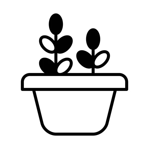 Cserepes növények ikon — Stock Vector