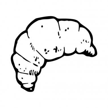 Elle çizilmiş kruvasan