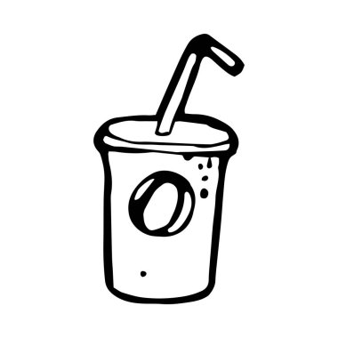 Bir saman ile plastik bardak