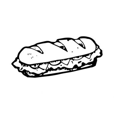 Fast food sandviç simgesi