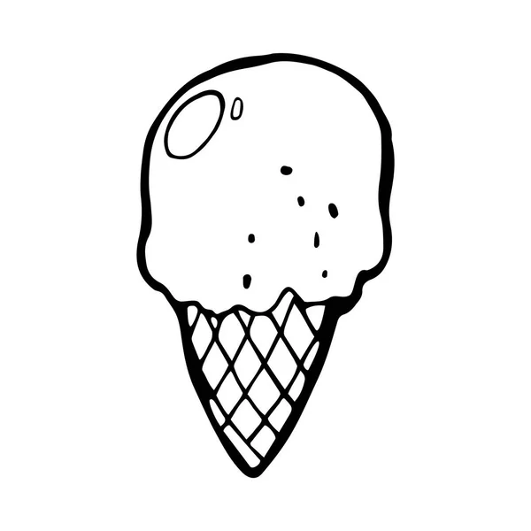 Glace dessinée à la main — Image vectorielle