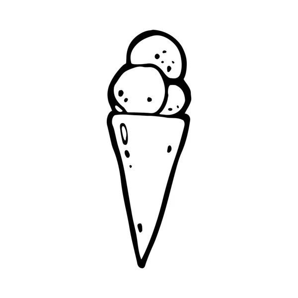 Glace dessinée à la main — Image vectorielle