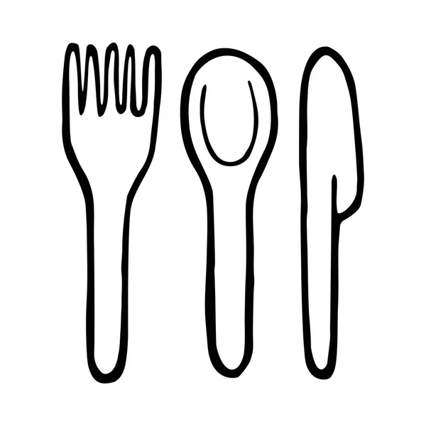 レストランスプーンとフォークロゴラインベクトル図面 モダンなミニマリストのシンプルな線形スタイル 料理イラスト ストックベクター C Sergeypykhonin