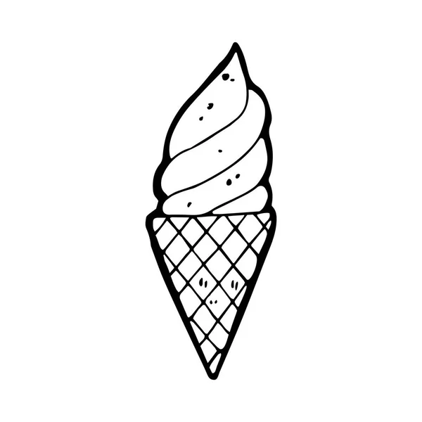 Hand drawn ice cream — Stock Vector