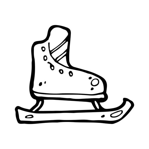 Hand drawn ice skates — Stock Vector