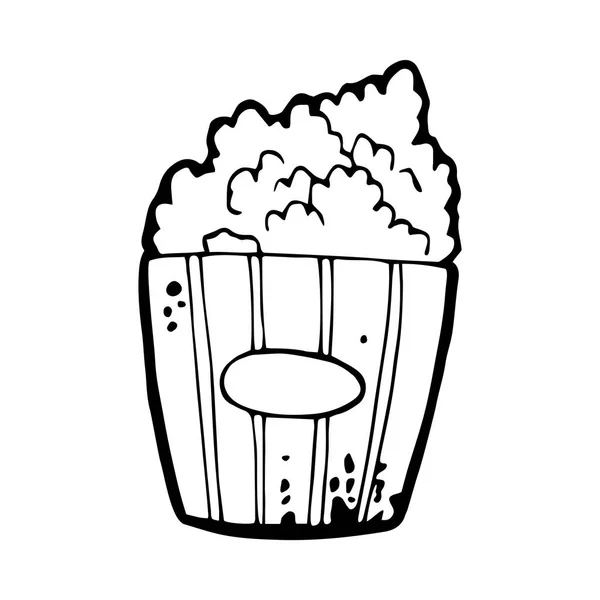 Popcorn in a striped tub — Stock Vector © dvargg 6097085