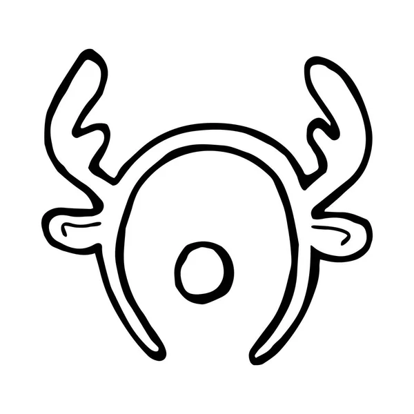 Silueta de cabeza de ciervo — Archivo Imágenes Vectoriales