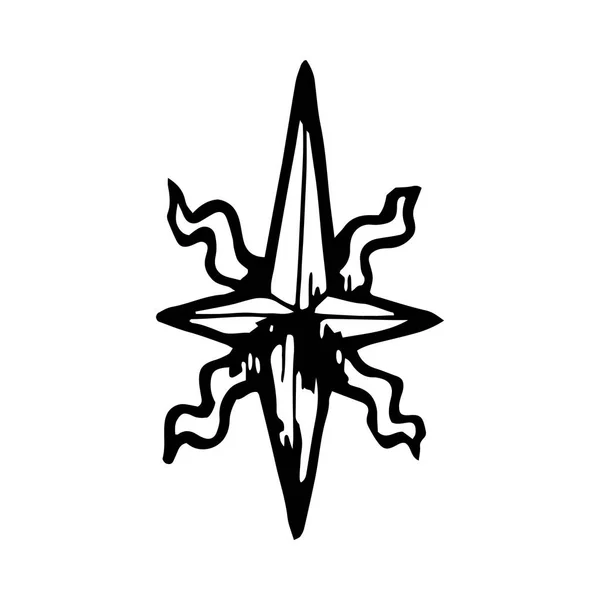 Estrella dibujada a mano — Vector de stock