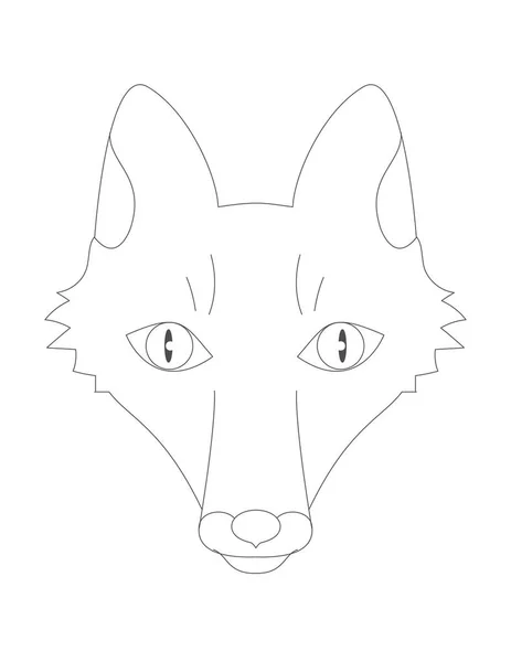 Fox muzzle icon — Stock Vector