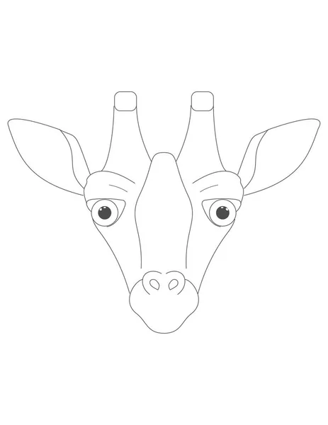 Jirafa hocico icono — Vector de stock