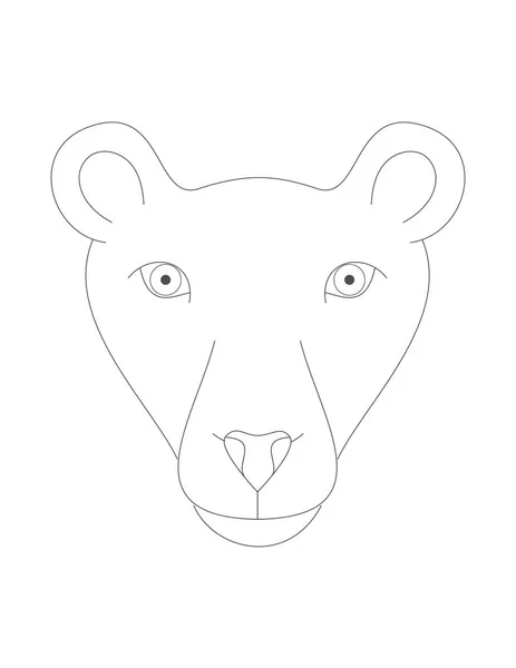 Icône muselière lion — Image vectorielle