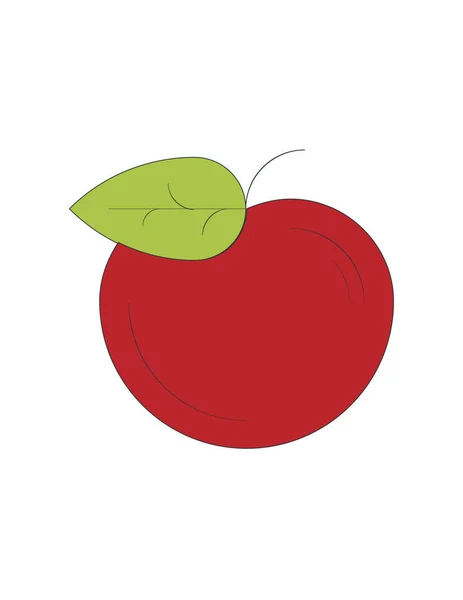 Ručně tažené jablko — Stockový vektor